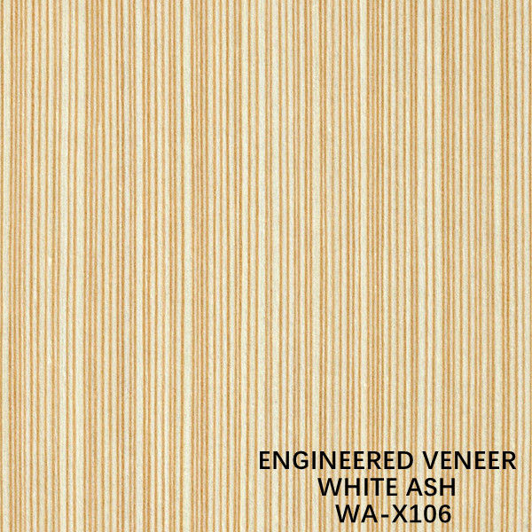 Ceniza blanca natural con - X106 reconstituyó la madera para chapear el color amarillo oscuro para los muebles