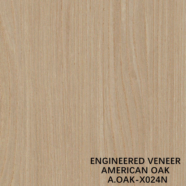 Hoja de chapa americana natural de madera del ROBLE blanco X024N de la simulación para la puerta y Windows ISO