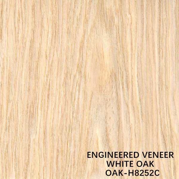 El plano de madera artificial del roble blanco de la chapa de la decoración cortó color amarillo claro de H8252C
