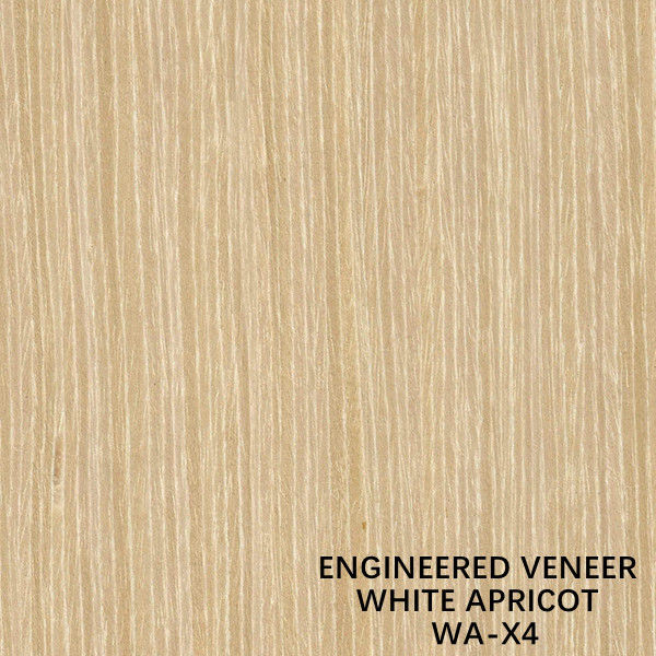 La falsa madera del albaricoque de la decoración chapea el buen precio X4 del grano recto de la fábrica de China del servicio modificado para requisitos particulares color amarillo