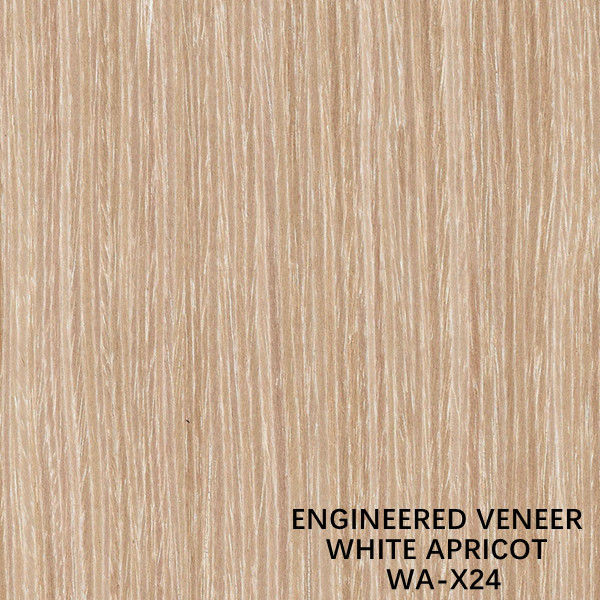 La madera dirigida decorativa reconstituida del albaricoque chapea popular vertical del grano del albaricoque blanco X24 usado para la cara del gabinete