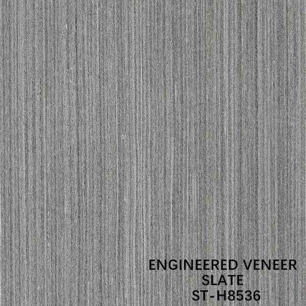 Tamaño oscuro dirigido 3100m m de Grey Color For Decoration Lengthened del grano Fineline recto de la nuez H8536 de la chapa de madera de la pizarra