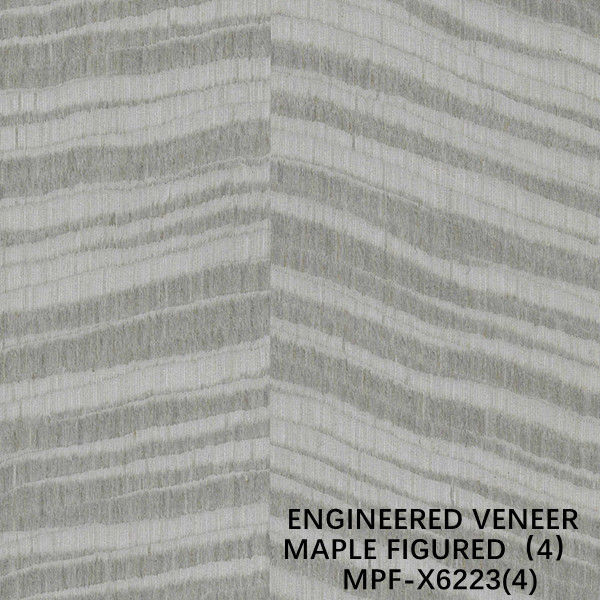 El arce dirigido exótico figuró la chapa de madera X6223 Grey Color Good Supply Capacity teñido textura irregular de China