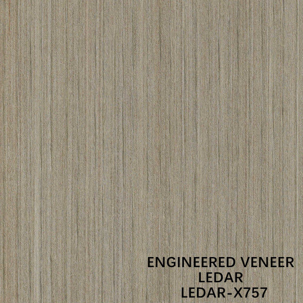 La rebanada de madera dirigida de la chapa de Ledar cortó el color del grano recto X757 Brown de las técnicas para el fabricante de China del recubrimiento de paredes