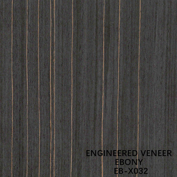 Ebony Engineered Wood Veneer decorativo X032 los 2500x640MM para la madera contrachapada de lujo ISO