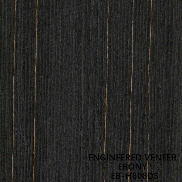 Simulación de cara de puerta Chapa de madera de ébano H808DS Grano recto Color doble 2500-3100 mm