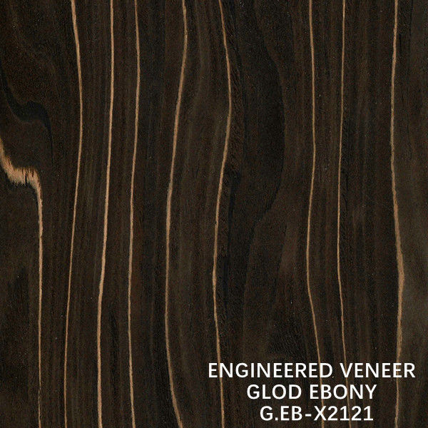 2500-3100MM Chapa de madera de ingeniería de ébano X2121 Oro Corte de textura irregular para puerta
