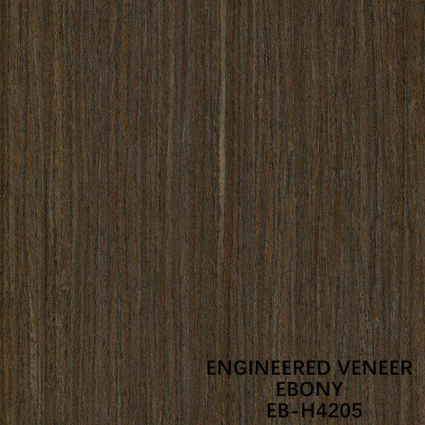 Chapa decorativa de madera de ébano, roble negro H4205, corte recto para cara de gabinete, parte trasera de lana
