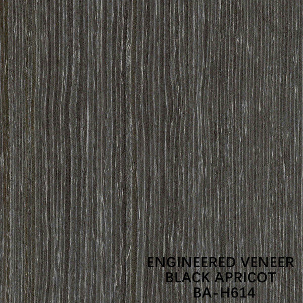 Chapa de madera reconstituida Black Apricot Fancy H614 Grano recto de corte cuarto 0.15-0.55 mm