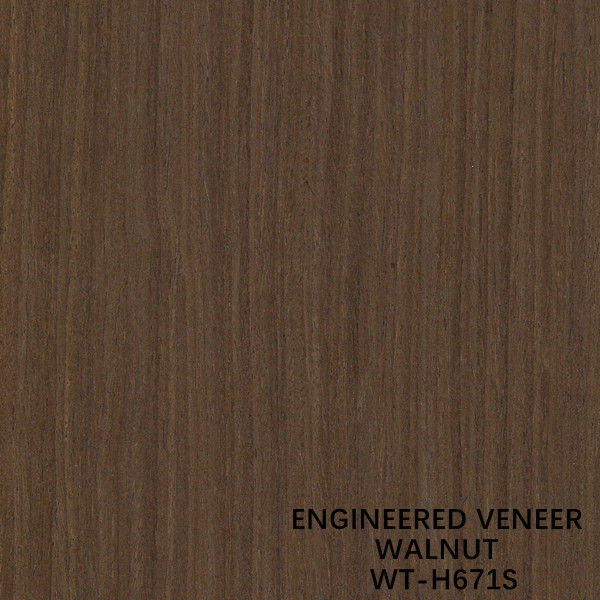 La rebanada reconstituida de la chapa H671s de madera del nogal negro cortó precio del grano vertical de las técnicas buen de la fábrica de China para la puerta