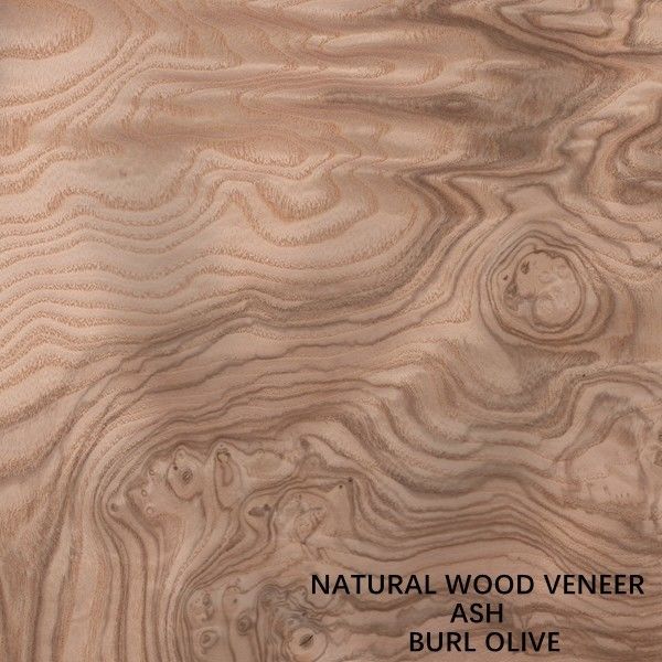 Inusual madera de ceniza blanca natural veneer burl oliva AA grado para pared de cubierta de espesor 0,5 mm