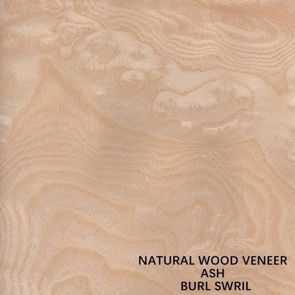 Grado blanco natural del FSC Ash Burl Veneer Spiral Pattern Grain A para el grueso 0.5-0.55m m de la decoración del hotel