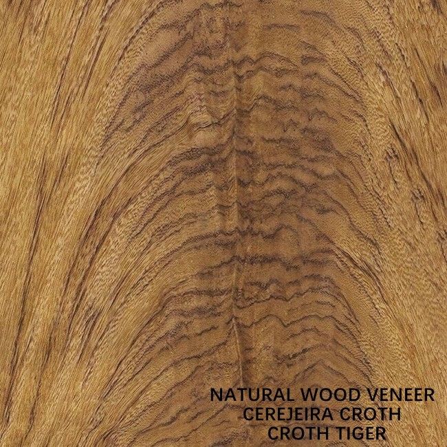 Grano natural de América Cherry Crotch Veneer Specially Tiger para la decoración del hotel