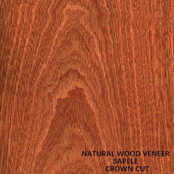 La chapa natural del revestimiento de madera y de madera de África Sapele de las puertas cortó completamente el grado del AAA del grano de la corona