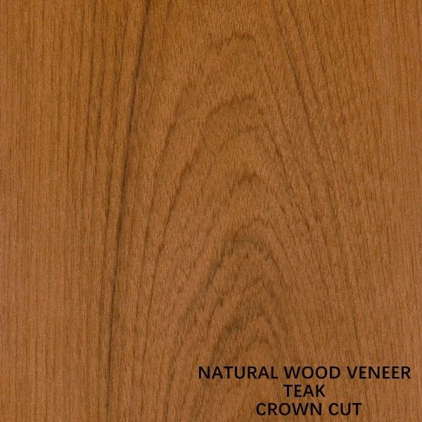 La madera natural de la teca de la decoración chapea longitud cortada plana del grano 2050-3200m m de la corona