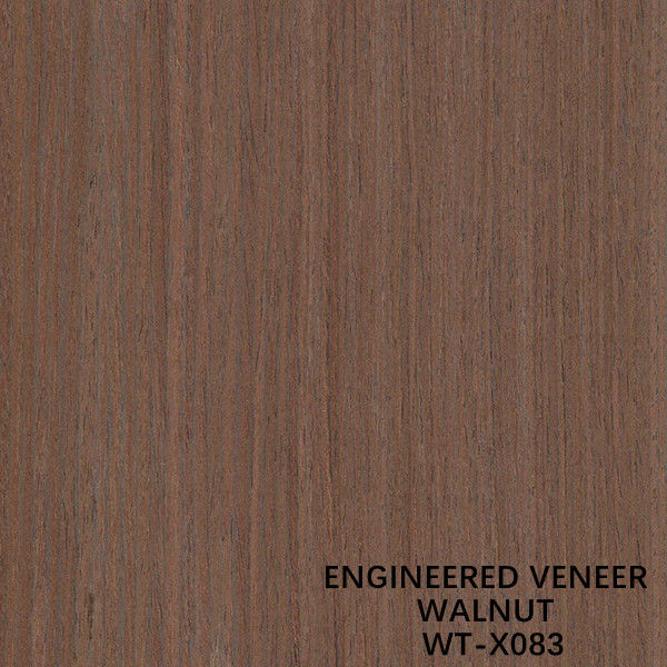 Veneer de madera de nuez reconstituida de grano recto longitud personalizada de 2030 mm para la cara de muebles WT-X083