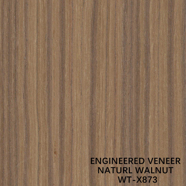 Tamaño estándar 2500*640MM del grano recto del cuarto de la nuez natural de la chapa de madera diseñada EV