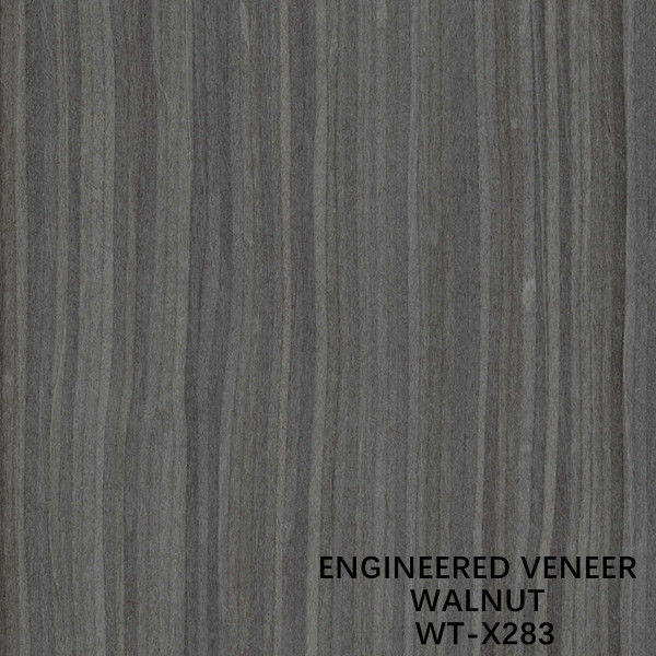 Chapa de madera de nogal artificial color gris veteado recto 2500-3050mm de longitud WT-X283