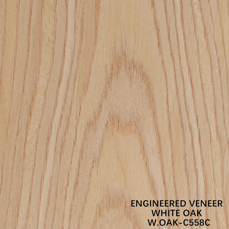Madera de roble blanco de ingeniería de corte plano veneer de corona de grano 558C para la decoración del hotel