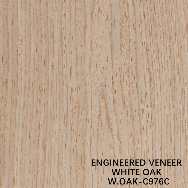 Reconstituido de madera de ingeniería decorativa carilla roble blanco 976C Coronado de grano 0,15-0,55 mm