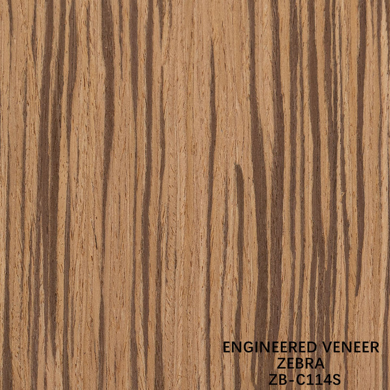 Tablero decorativo de interior de chapa de madera reconstituida de cebra recta 2500mm ZB-114S / 115S