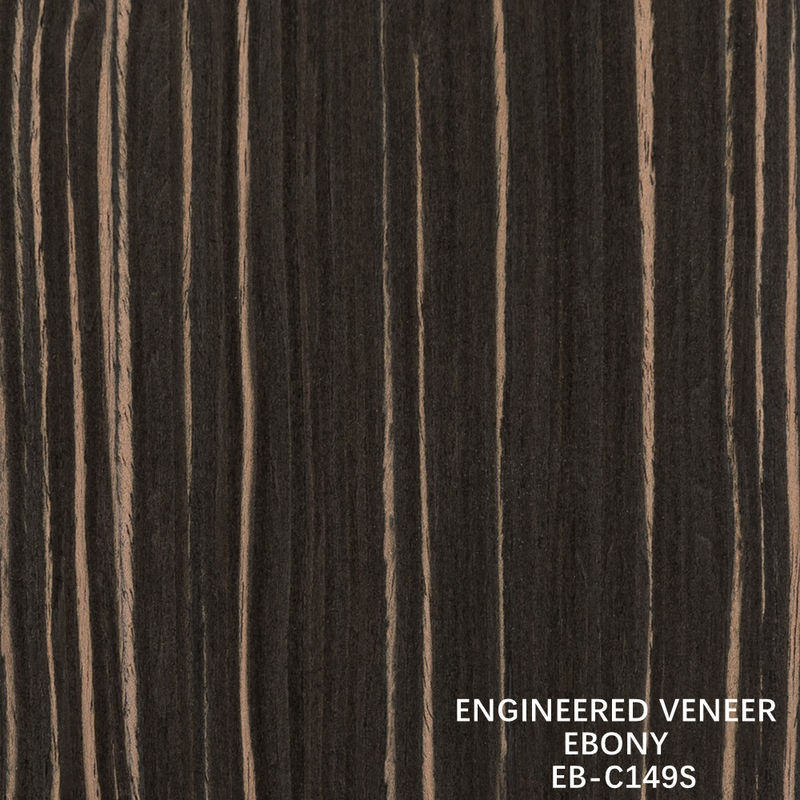 Veneer de madera de ingeniería de color ébano recto para madera contrachapada de lujo 640-1220 mm de anchura