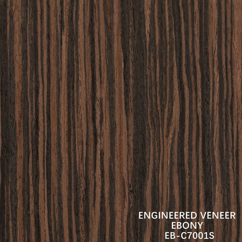 Fabuloso Recomposición de madera de ébano veneer Cuarto de grano recto de pelo de espalda para decoración de hoteles y gabinetes