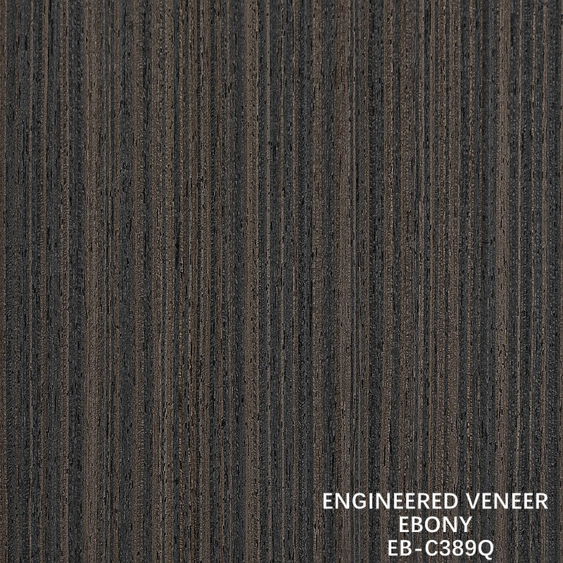 Fabricación de madera de acabado de madera de corte de cuartos de ebony para la puerta y la cara del gabinete