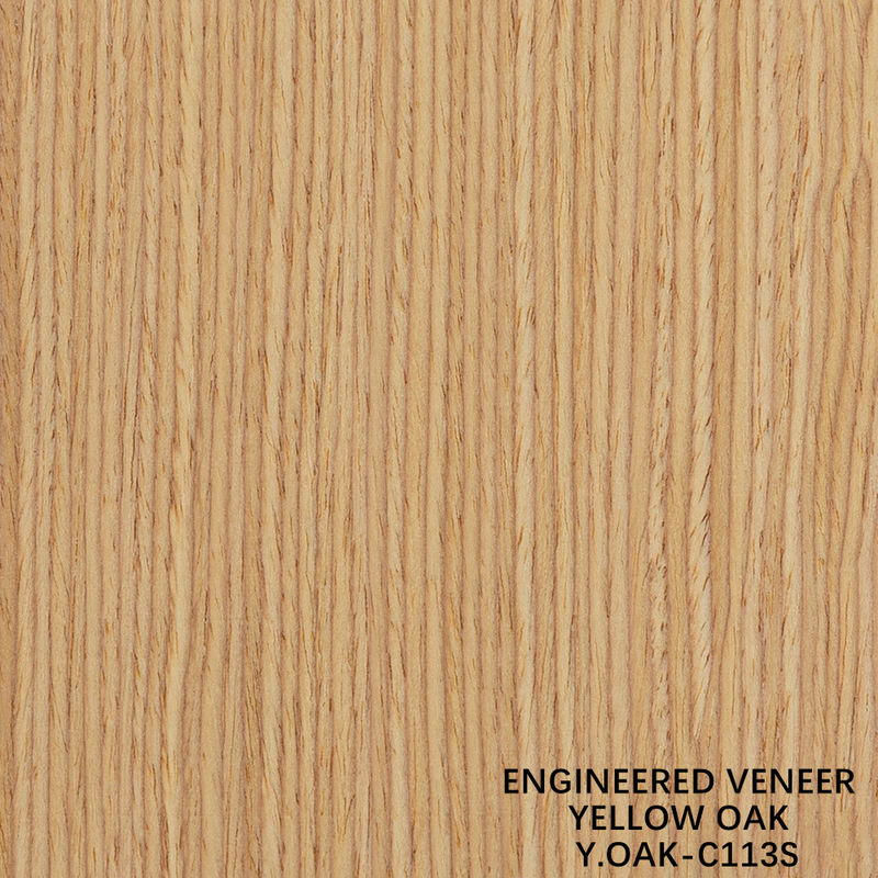 Reconocimiento de la madera carilla de roble amarillo vertical de grano Cuarto corte 3050 * 640mm Para el hotel de la decoración de papel de vuelta China Manufacturer