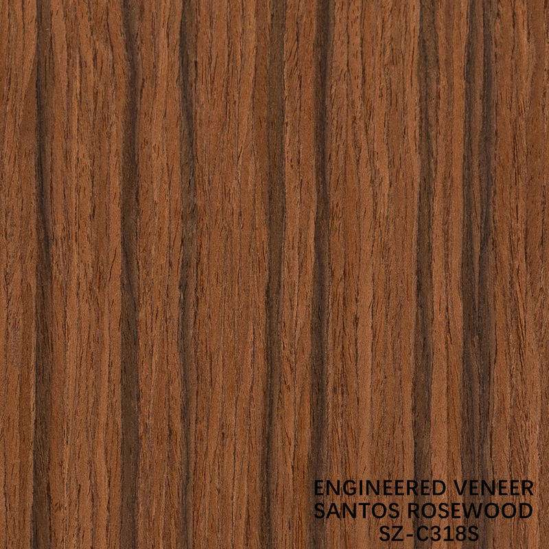 Ingeniería Santos Veneer de madera de rosa tamaño estándar 2500 * 640mm Grado A para para muebles de interior cara China hace