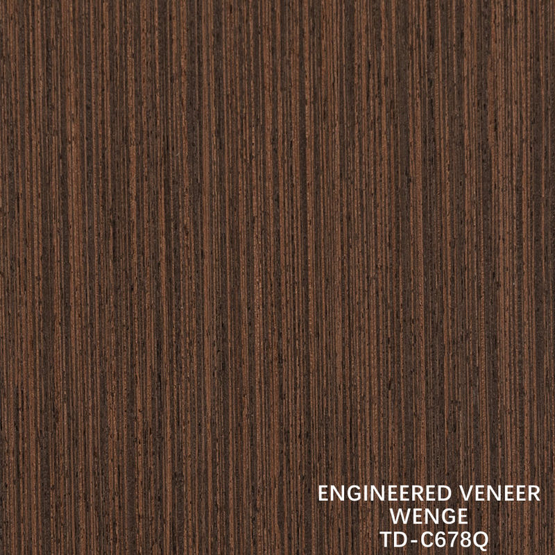 Ingeniería de madera veneer corte de corte Wenge Cuarto de grano buen precio para la decoración del hotel 3200mm