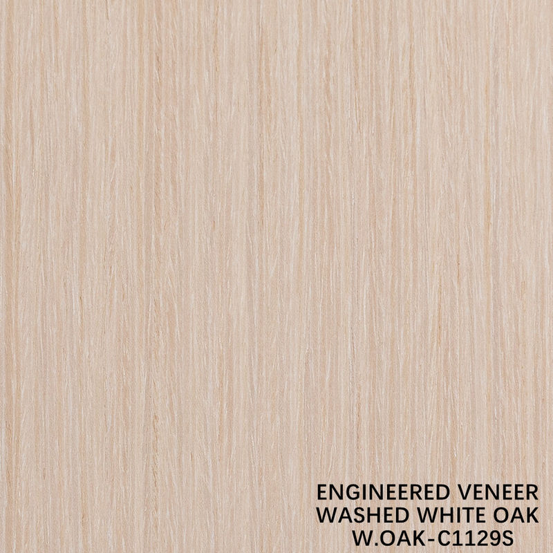 Fabricado por el hombre Veneer de madera de roble lavado 0,15-0,55 mm espesor personalizado para hoteles y decoración del hogar China hace
