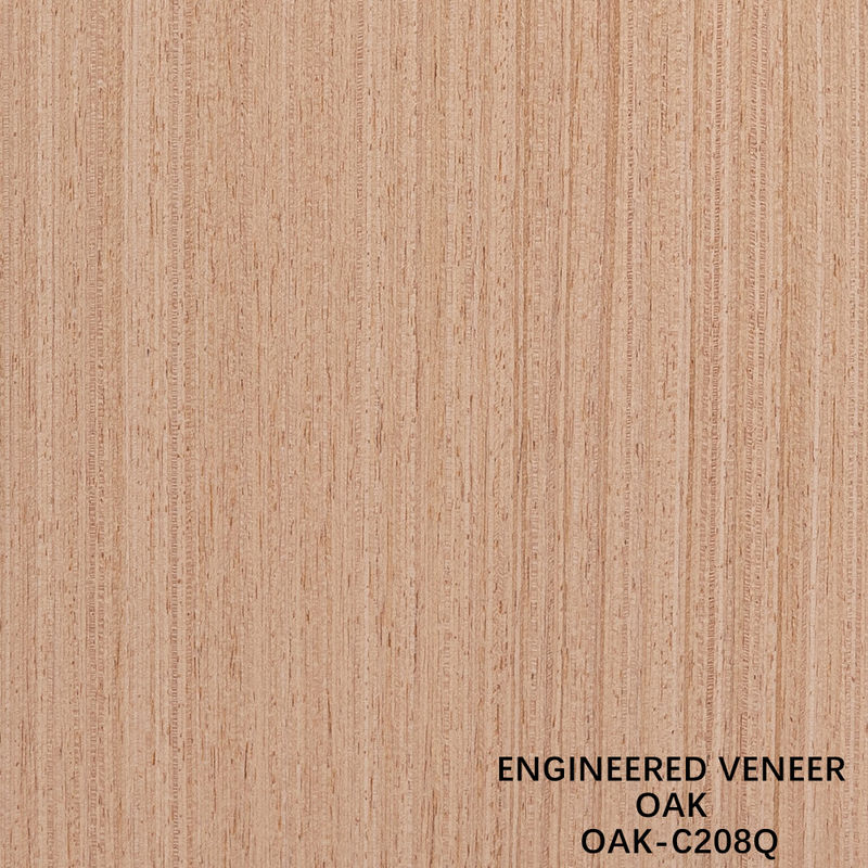 Carcasa de madera de roble de ingeniería americana de corte de cuartos de rodaja de 0,5 mm de grosor para la puerta y la cara del gabinete