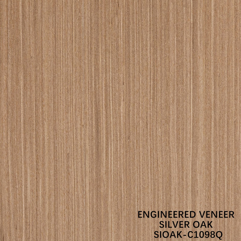 Fabricación de carillas de madera de corte de cuarto de hoja de roble de plata espesor 0,4 mm para para la cara del gabinete