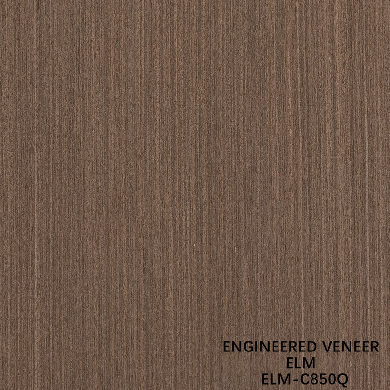 0.5mm Hoja de carilla de madera de olmo de ingeniería para paneles de lujo 2500-3100mm de corte de cuarto alargado Color de marrón