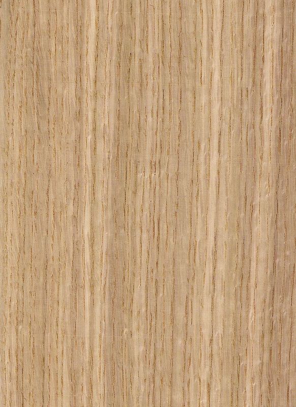 Hoja de madera sólida de roble blanco estadounidense cortada recta para paneles de lujo y chapa teñida de 0,45 mm de grosor
