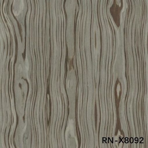 Chapa de madera artificial de 0,50 mm de espesor de estilo romano para tres flores en la misma dirección para la cara del gabinete X8092/X4092