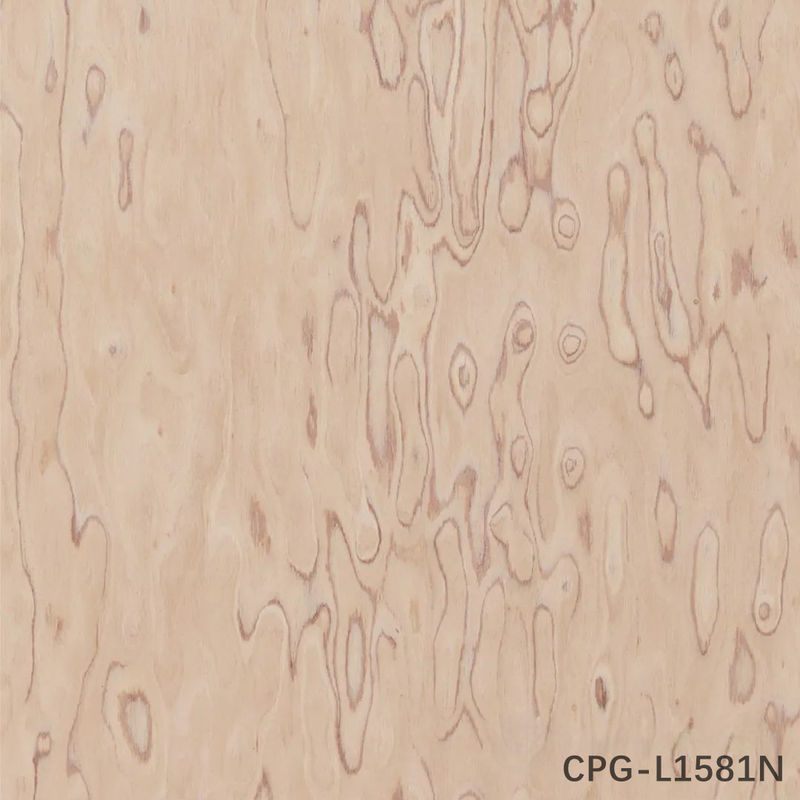 Nuevo diseño personalizado de ingeniería de madera carilla ciprés Burl CPG-L1581N longitud 2500-3100mm Fancy Panel Sheet
