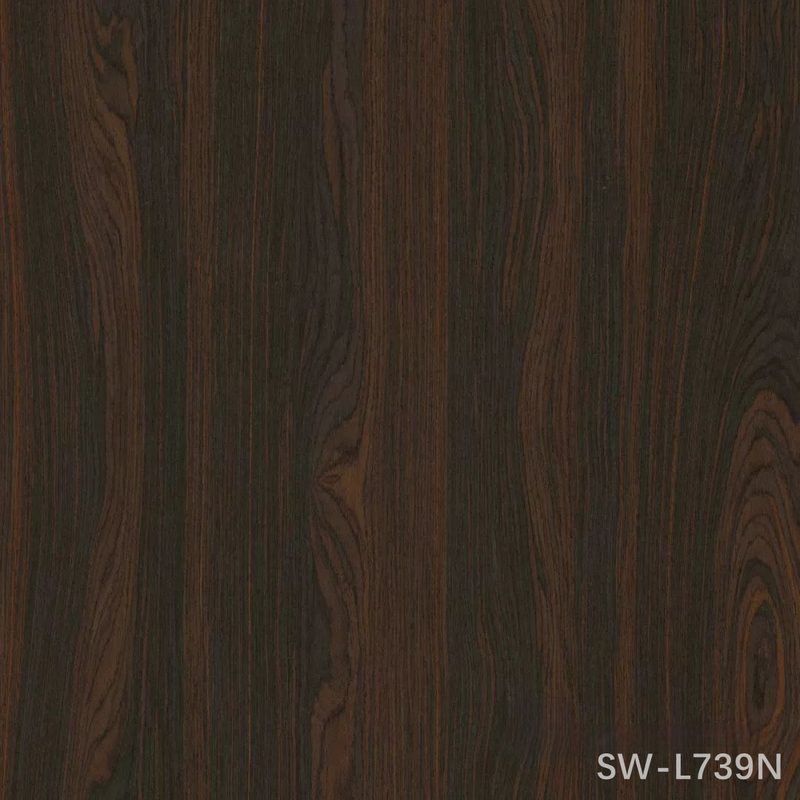 Nuevo diseño de chapa de madera ahumada artificial SW-L739N/L743N, espesor 0,55 mm para la superficie de los muebles