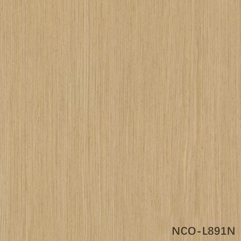 Nuevo diseño de chapa de madera de ingeniería de roble chino NCO-L891N/L268N de 0,3 mm con respaldo afelpado para frentes de armarios