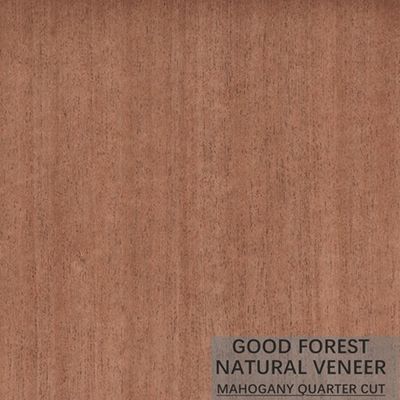 La chapa de madera natural apenas de caoba modificó el grano del corte para requisitos particulares de la corona
