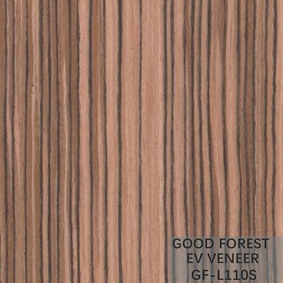 La cebra de la chapa de EV dirigió la madera para chapear el grano recto del color natural