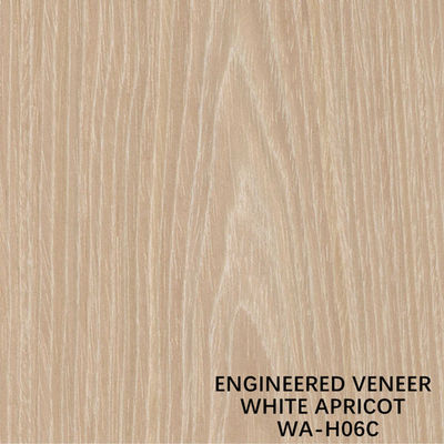 El albaricoque blanco H06C 0.15-0.6m m de la chapa de los muebles del grano de madera artificial de la corona esquiló detrás