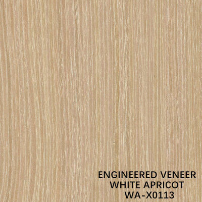 La chapa artificial X0113 de madera del albaricoque modificó la longitud para requisitos particulares 3050m m que Squarter cortó el grano recto para la madera contrachapada de lujo China hace