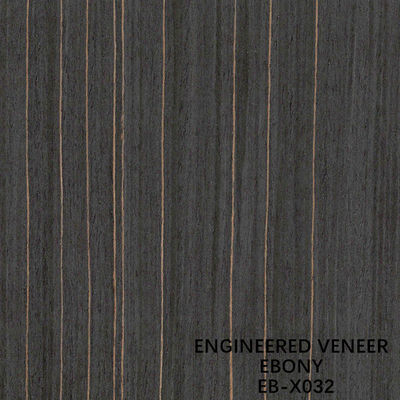 Ebony Engineered Wood Veneer decorativo X032 los 2500x640MM para la madera contrachapada de lujo ISO