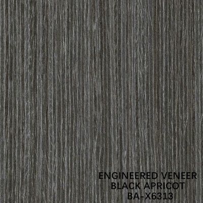 La madera renovada artificial del albaricoque negro de la decoración chapea X6313 el grano recto 2500-3100m m