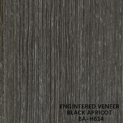 Chapa de madera reconstituida Black Apricot Fancy H614 Grano recto de corte cuarto 0.15-0.55 mm