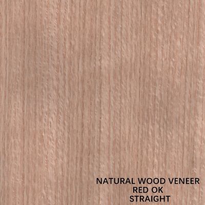 El cuarto cortó la madera de roble rojo del grano recto para chapear 0.5m m para la cara y la puerta de los muebles