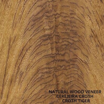 Grano natural de América Cherry Crotch Veneer Specially Tiger para la decoración del hotel