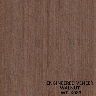 Veneer de madera de nuez reconstituida de grano recto longitud personalizada de 2030 mm para la cara de muebles WT-X083